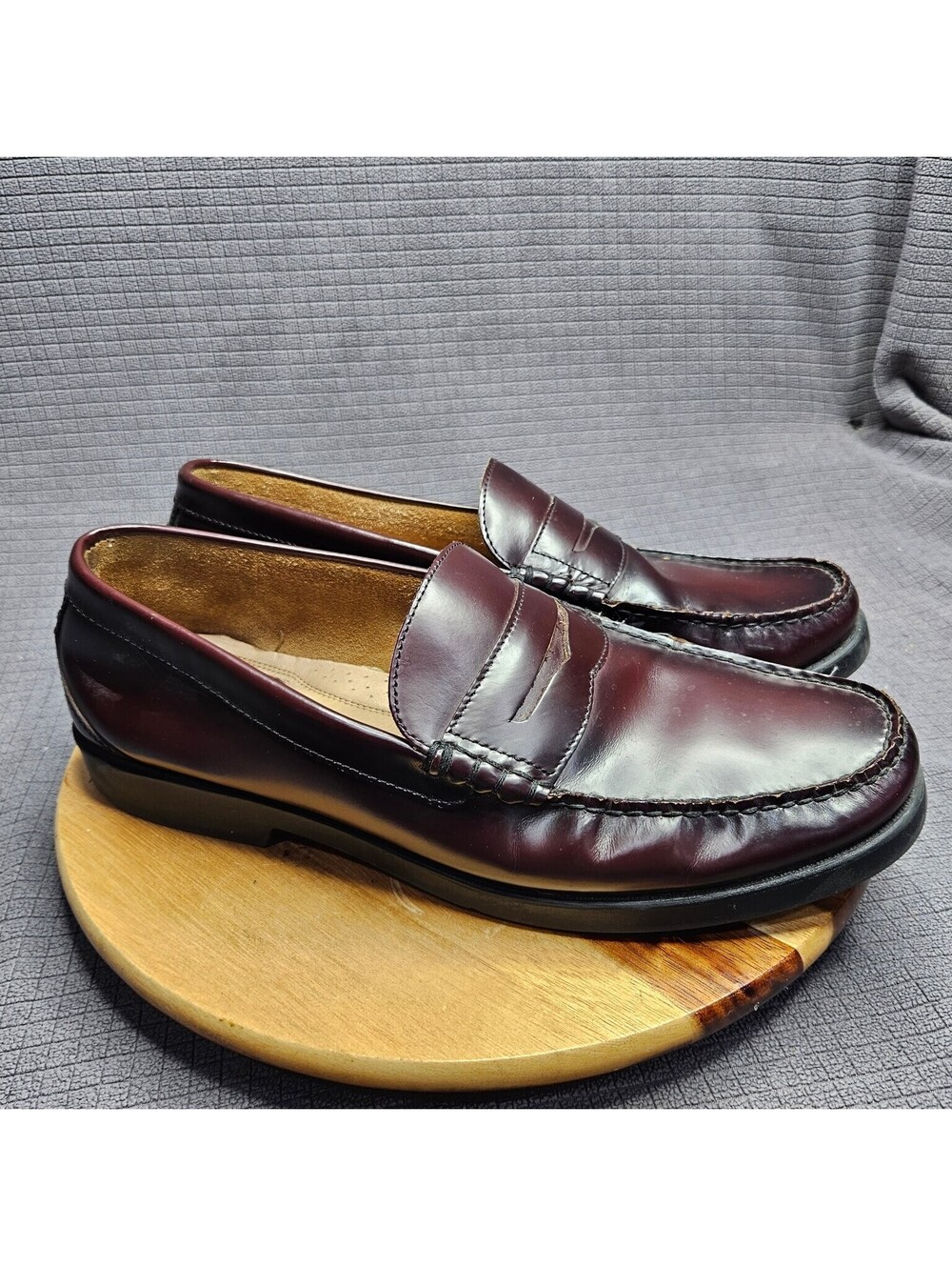 Nunn Bush Men’s Dress Shoes Burgundy Leather Penny Loafers US 13M Slip On